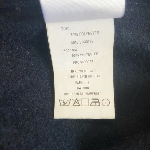 MISS PATINA NAVY BEIGE POLKA DOT A-LINE DRESS - S - Picture 9 of 9